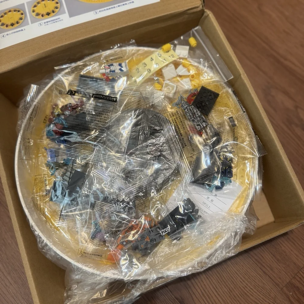 DIY Lego-Inspired Minifigure Wall Clock Set Made Building Block Iron Man Quite